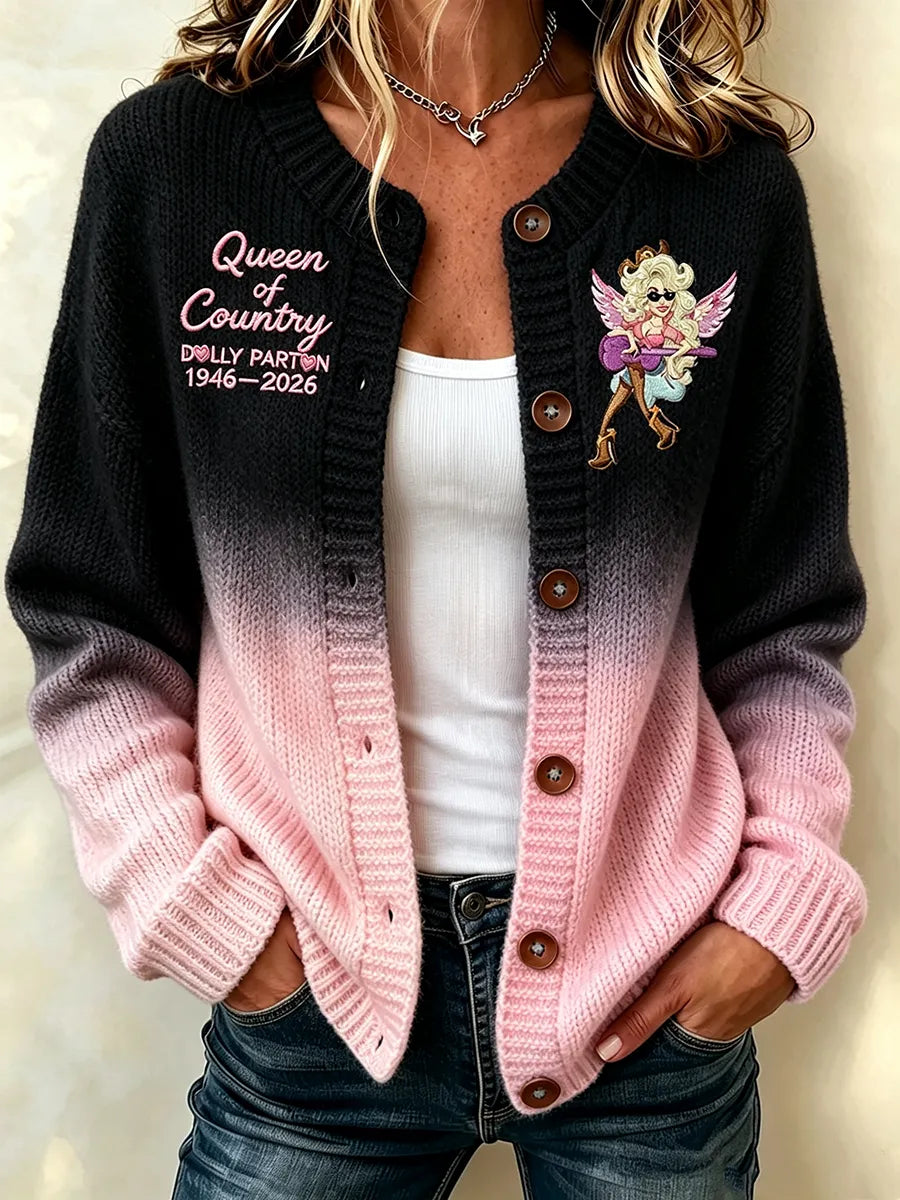 Women's Pink Witch Knitted Cardigan