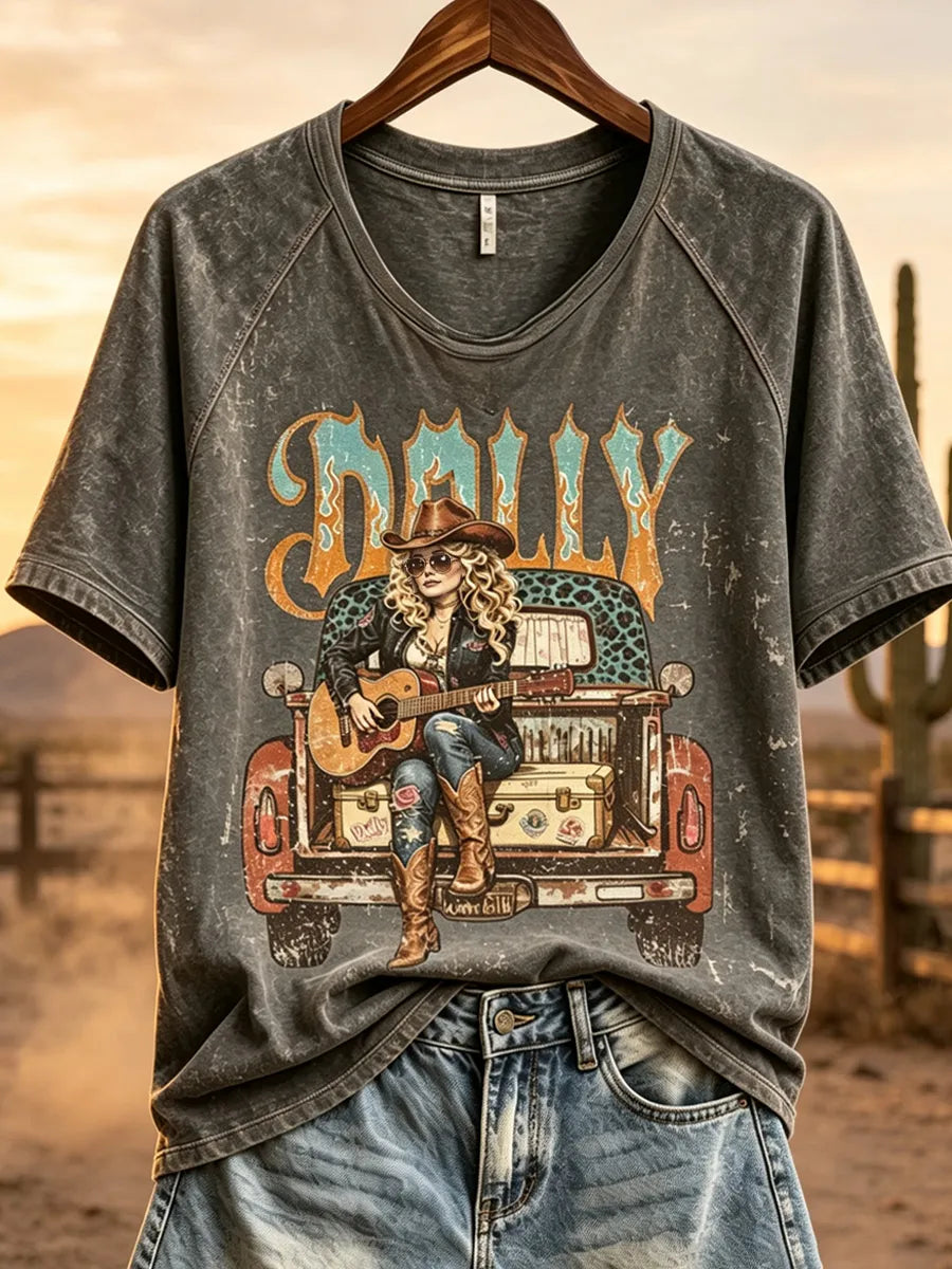 Women's The Queen of Country Print Casual T-Shirt