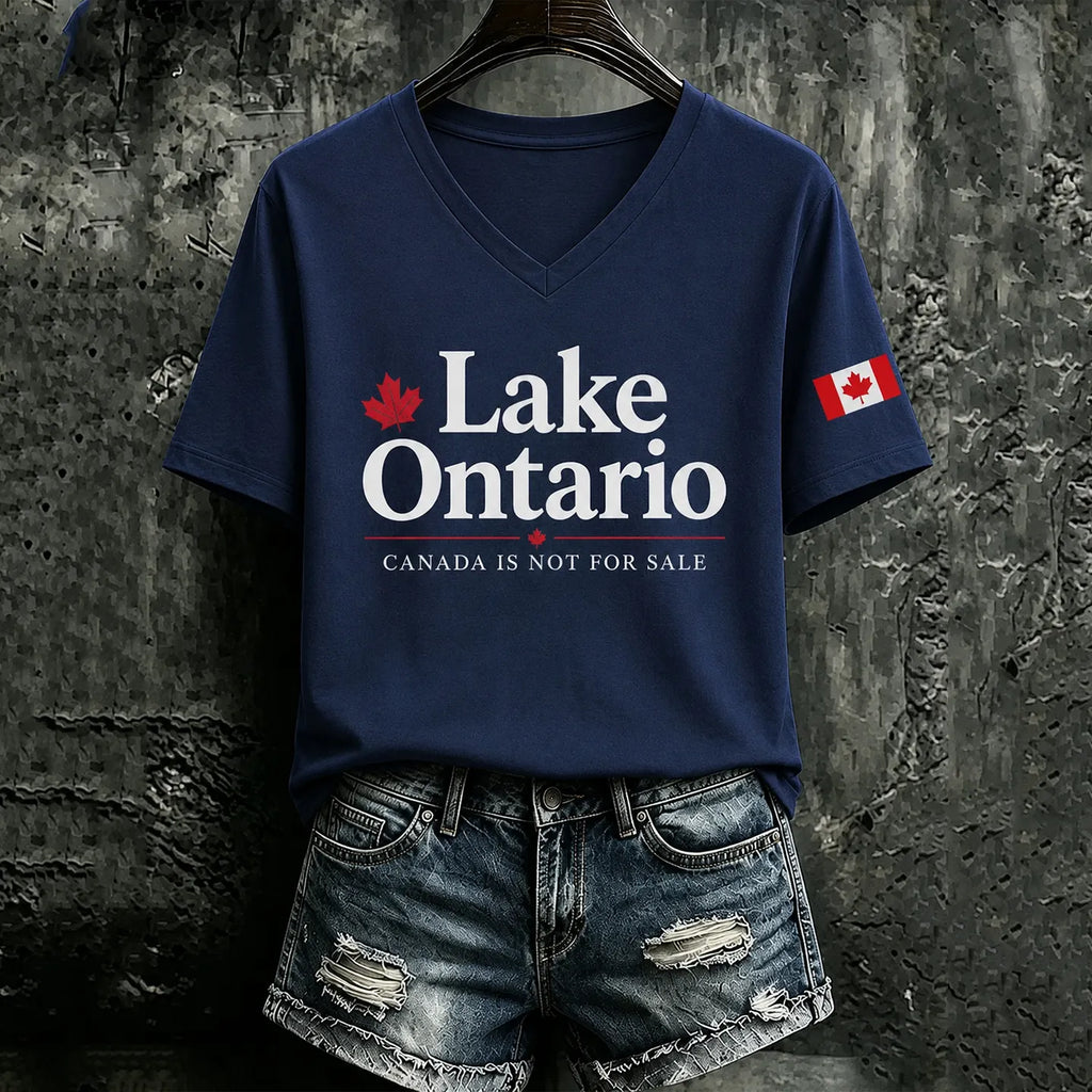 Women's Retro Lake Ontario Always And Forever Print T-shirt