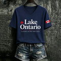 Women's Retro Lake Ontario Always And Forever Print T-shirt