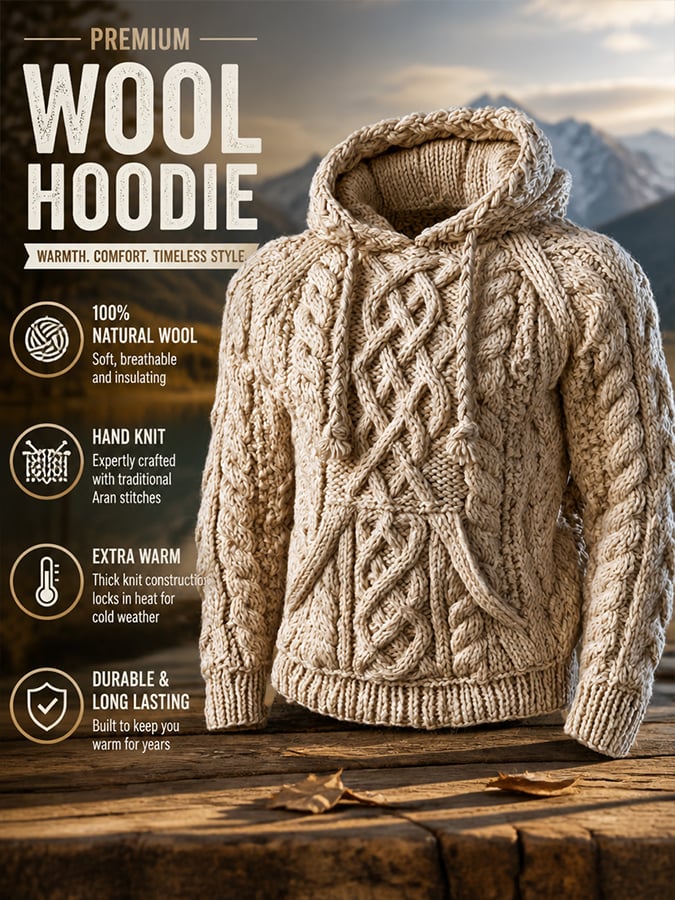 Men’s Vintage-Style Comfortable Knitted Sweater/Sweatshirt