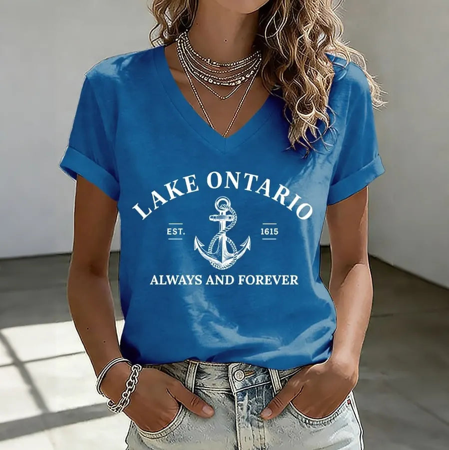 Women's Lake Ontario Always And Forever Printed T-shirt