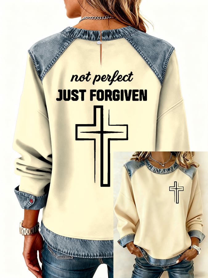 Women's Casual Faith Print Sweatshirt