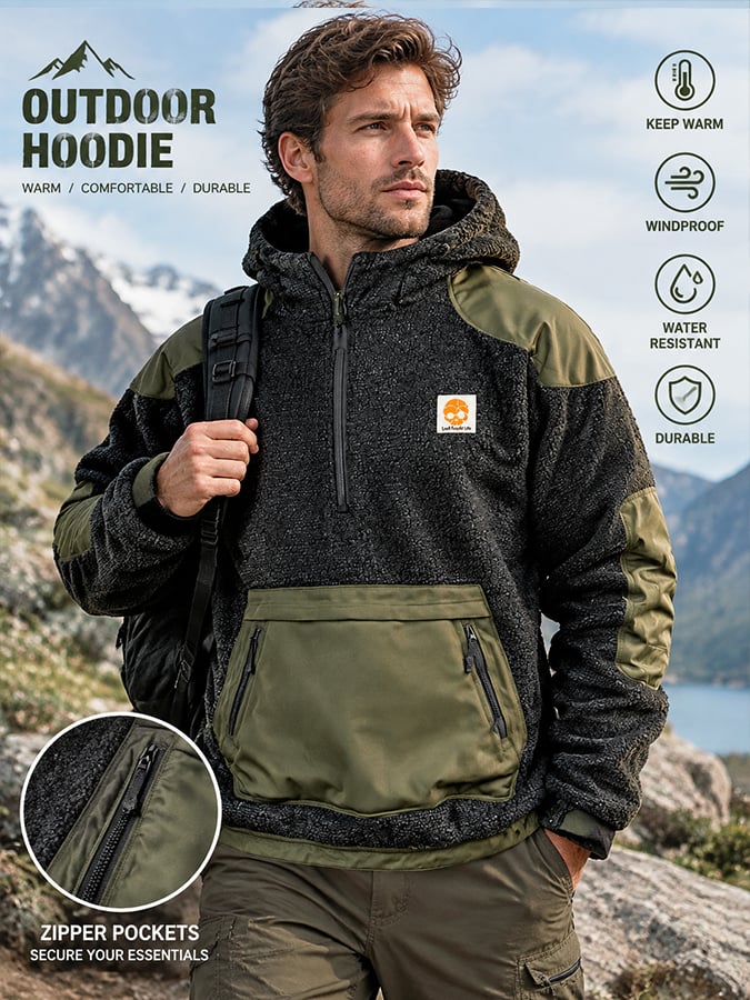 Men’s Retro Comfortable Outdoor Warm Sweatshirt