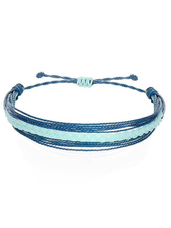 Purple Ribbon String Bracelet