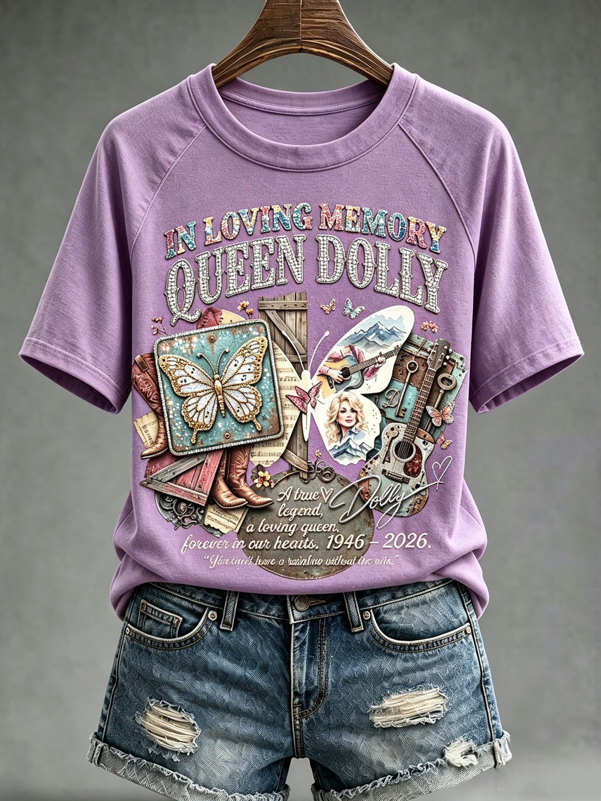 Women's Music-Themed Graphic Casual Top