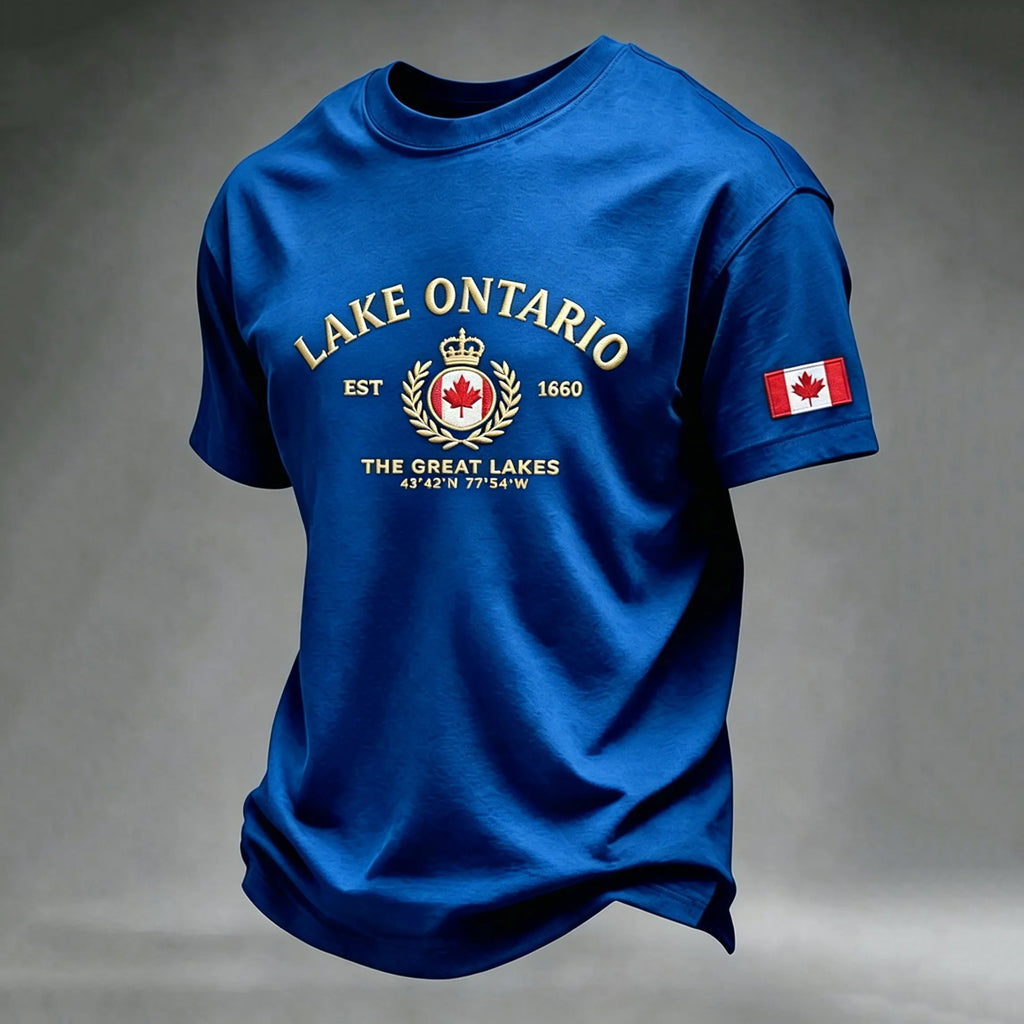 1660 Lake Ontario Printed Men's Short-sleeve T-shirt