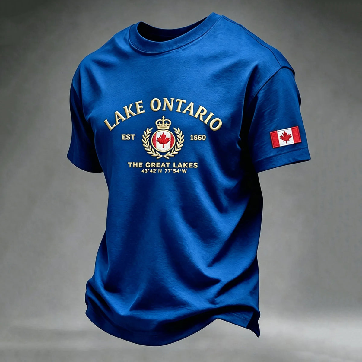 1660 Lake Ontario Printed Men's Short-sleeve T-shirt