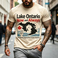 Men's Lake Ontario Now And Always Slogan Casual Short Sleeves T-shirt