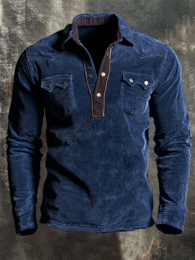Men's Vintage Comfortable Henley T-Shirt