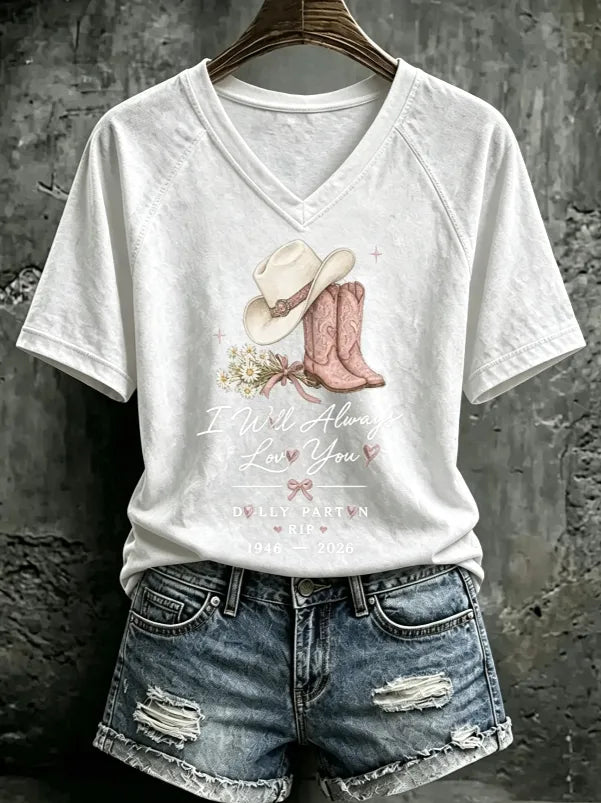 Women'S Country Music Printed Casual T-Shirt