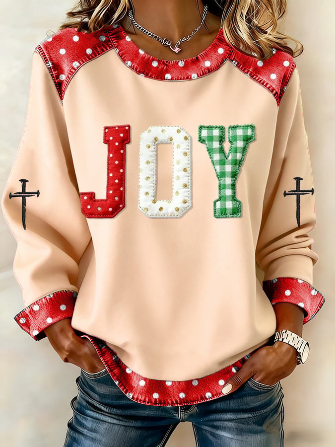 Women's Casual Christmas JOY Sweatshirt
