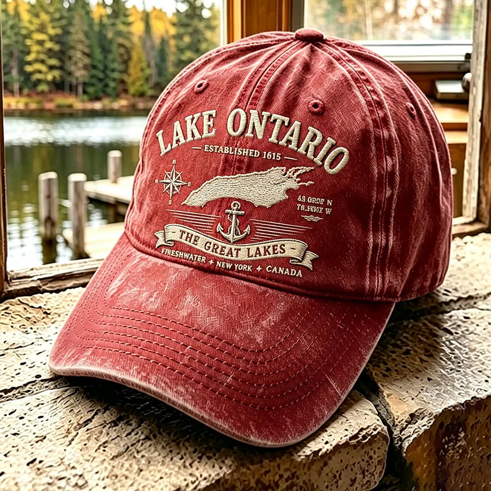 Vintage 1615 Lake Ontario Art Universal Baseball Cap