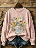 Women's Country Music Legend Tribute Print Casual Sweatshirt