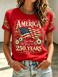 250Th Anniversary Printed Round Neck Top In The United States