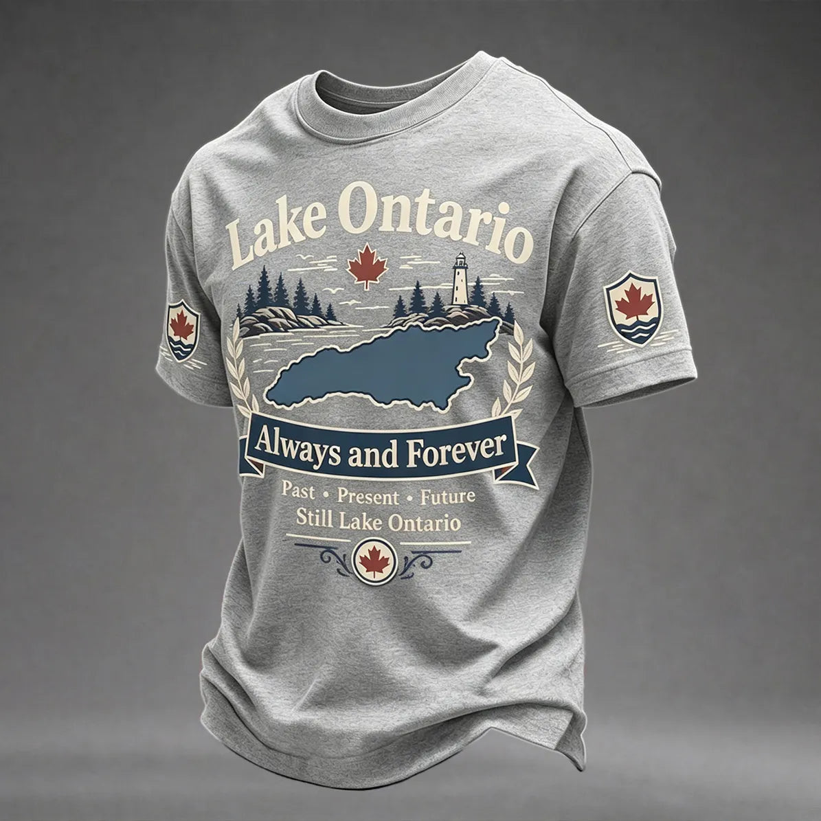 Men's Lake Ontario Always And Forever Printed T-shirt