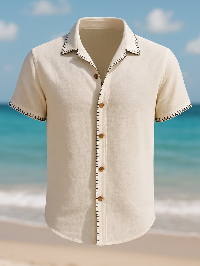 Stylish casual short sleeve shirt for men