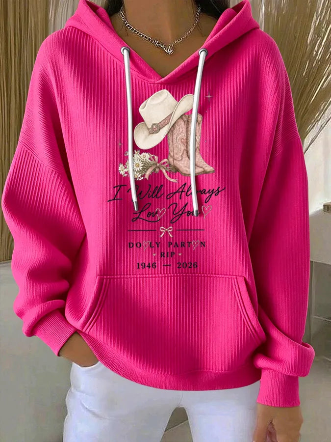 Women'S Commemorative Printed Hooded Sweatshirt