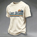 Men's Ontario Lake Printed Casual T-shirt