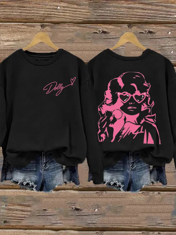 Women's "Forever Our Queen Of Country" Graphic Crewneck Sweatshirt