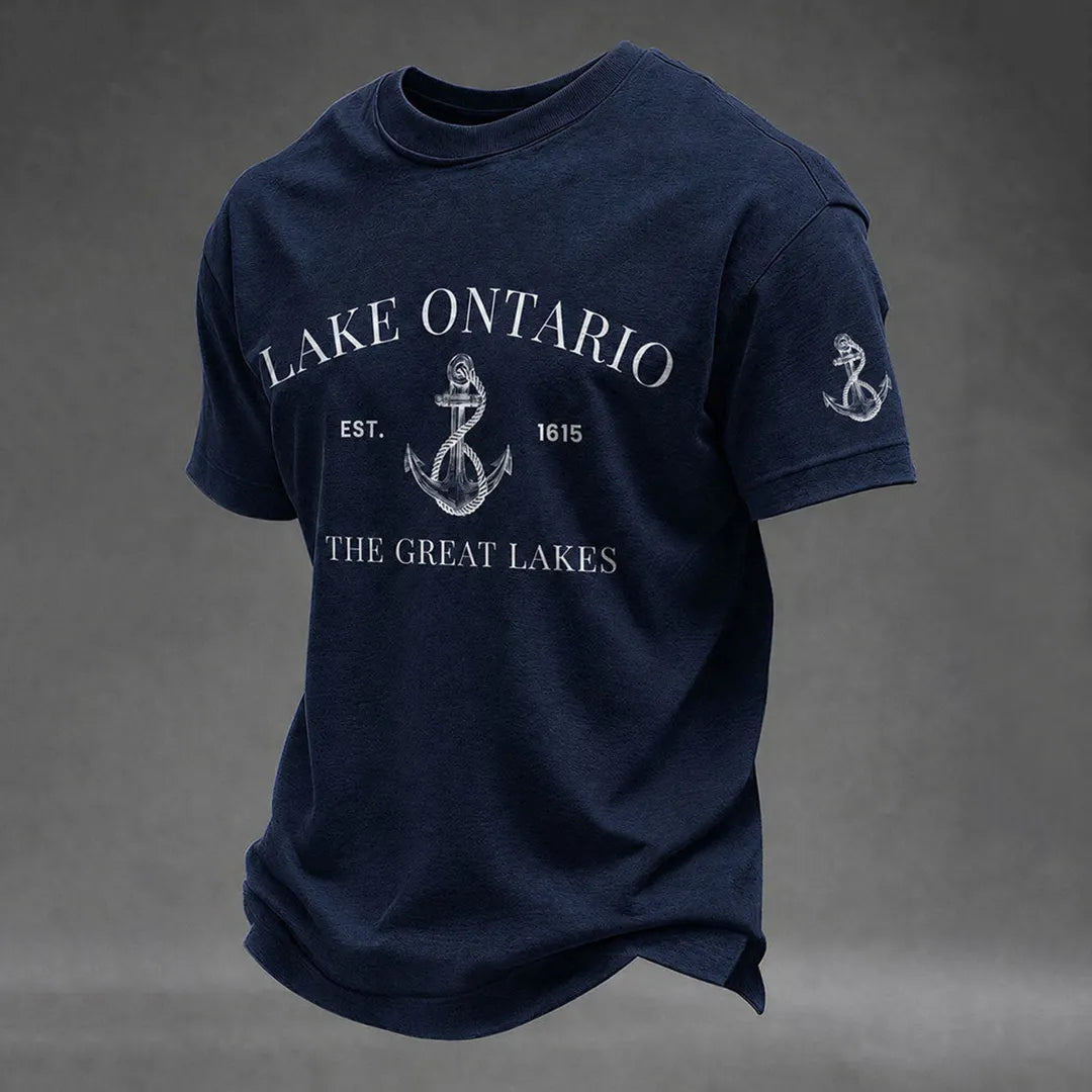 Men's Lake Ontario Printed Casual T-shirt