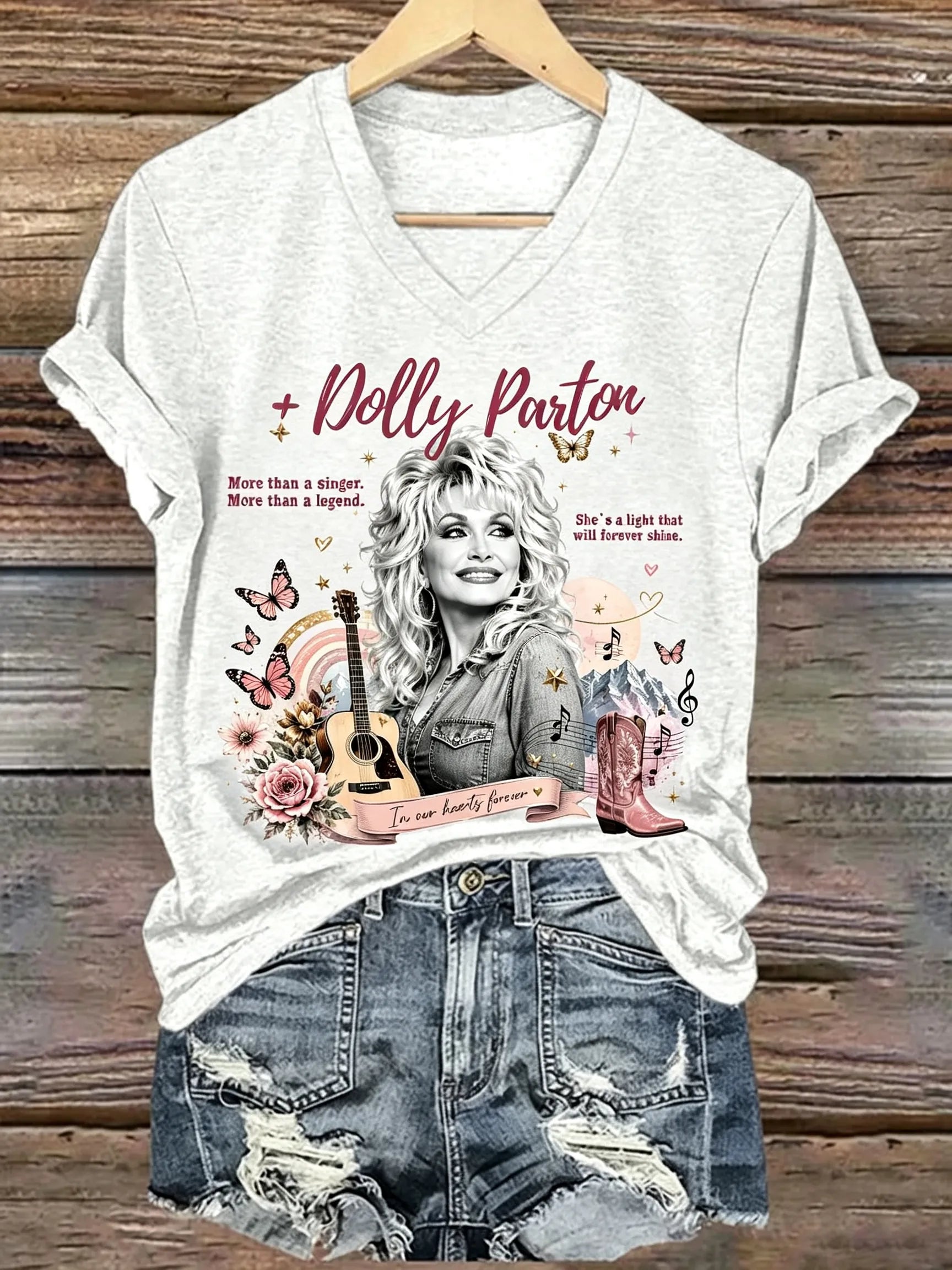 Women's Rip Dolly Parton Printed T-shirt