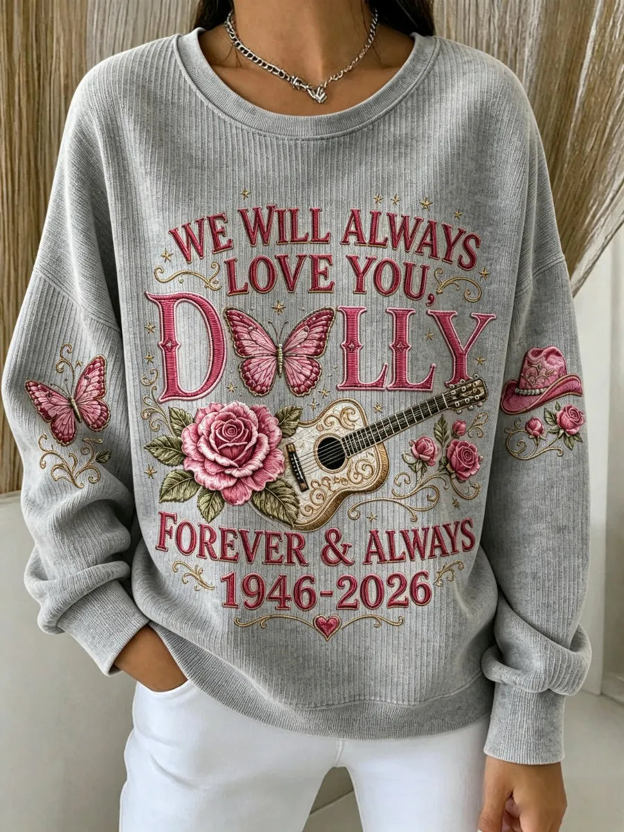 Women'S Commemorative Print Casual Sweatshirt
