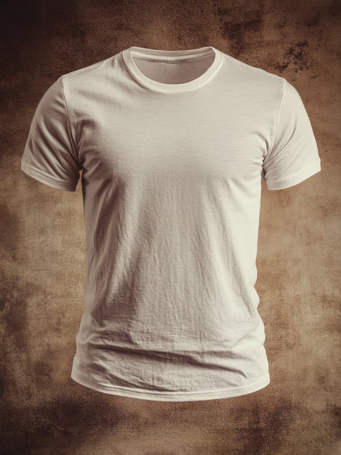 Classic Basic Casual Thin Short Sleeve Round Neck T-Shirt for Men