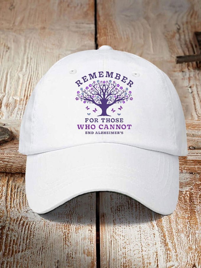 Unisex Remember For Those Who Cannot Dementia Alzheimer's Disease Awareness Printed Hat