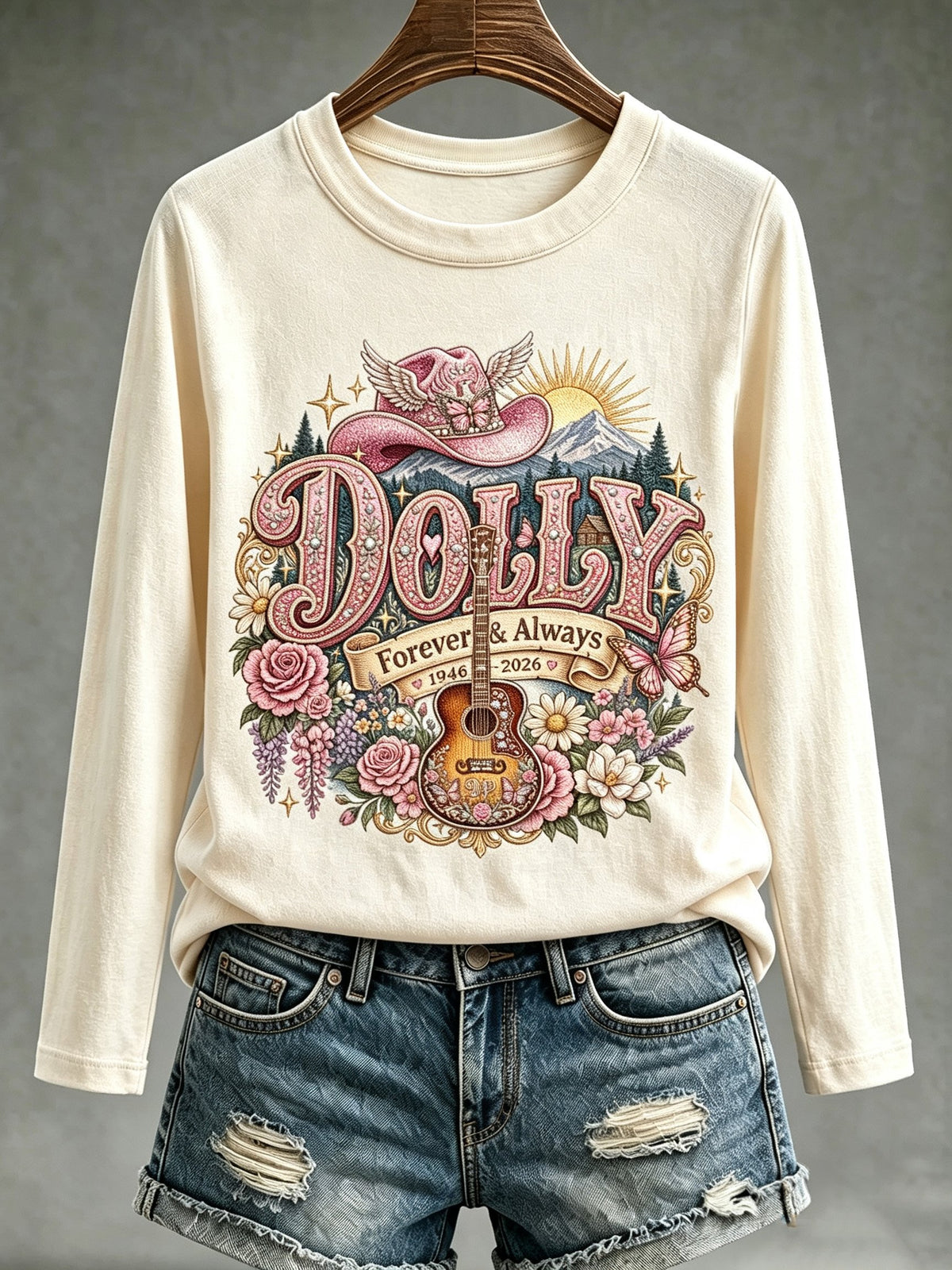 Women's Music-Themed Graphic Casual Top