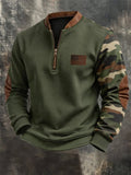 Men's Outdoor Veteran Camouflage Zip-Up Sweatshirt