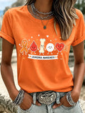 Women's Leukemia Awareness Printed Casual T-Shirt