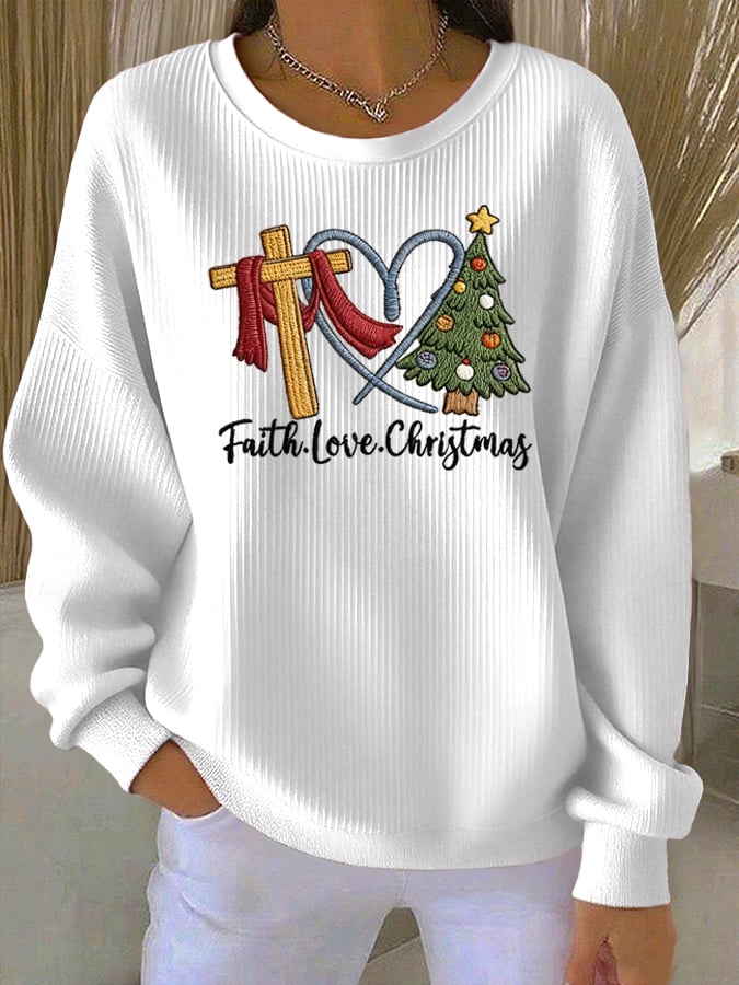 Women's Casual Christmas Faith Sweatshirt