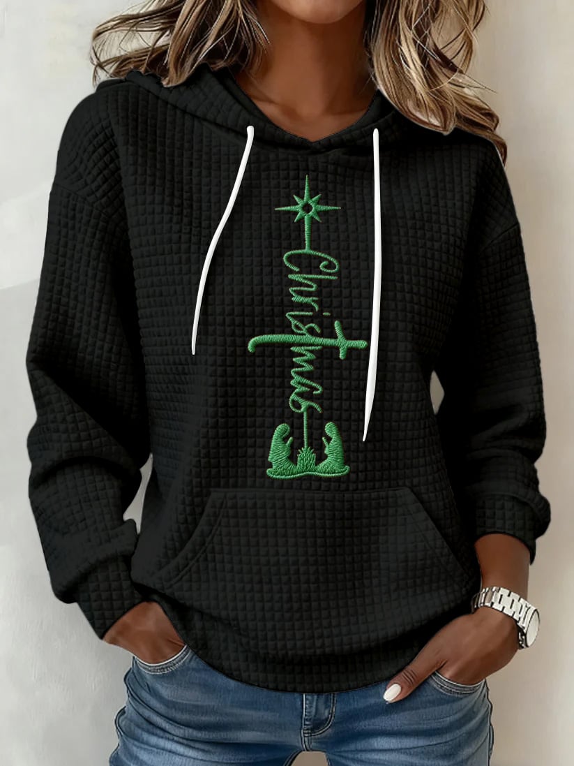 Women's Christmas Casual Faith Print Sweatshirt
