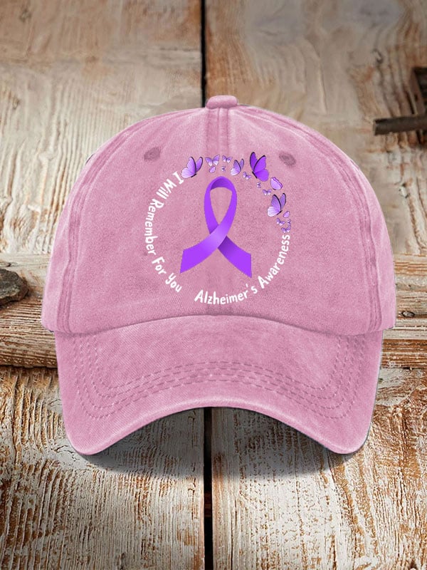 I Will Remember For You Alzheimers Awareness Sun Hat