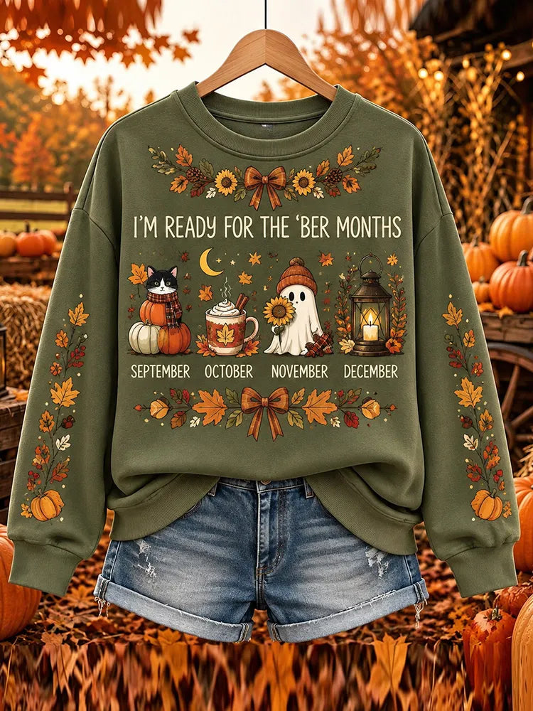 Women's I'm Ready For The 'ber Months Print Crewneck Sweatshirt