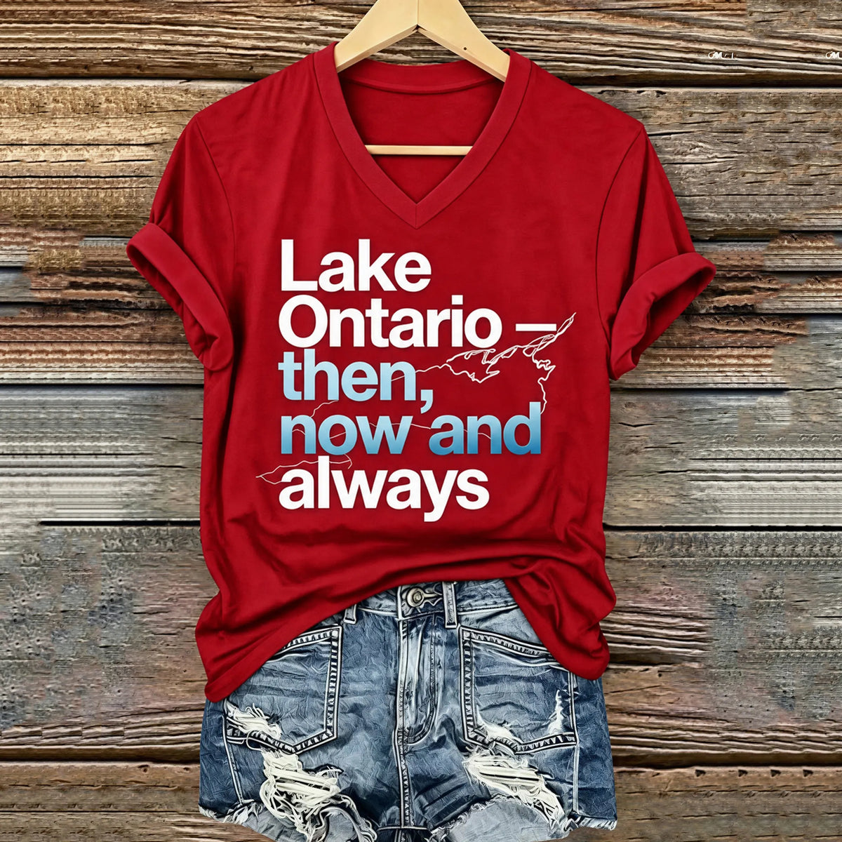 Women's Canada Lake Ontario Print T‐shirt