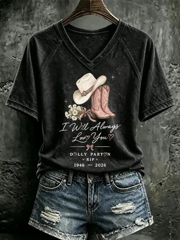 Women'S Country Music Printed Casual T-Shirt
