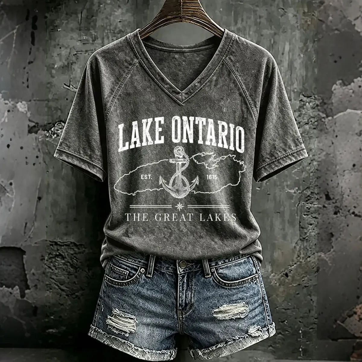 Women’s Lake Ontario Printed Casual T-shirt
