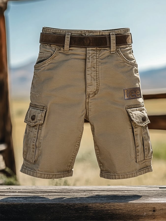 Men's Retro Outdoor Pocket Functional Work Shorts