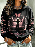 Women'S Commemorative Printed Round Neck Sports Shirt