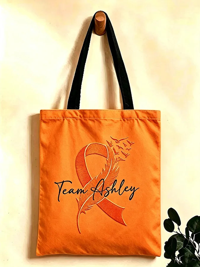 Leukemia Print Casual Canvas Bag