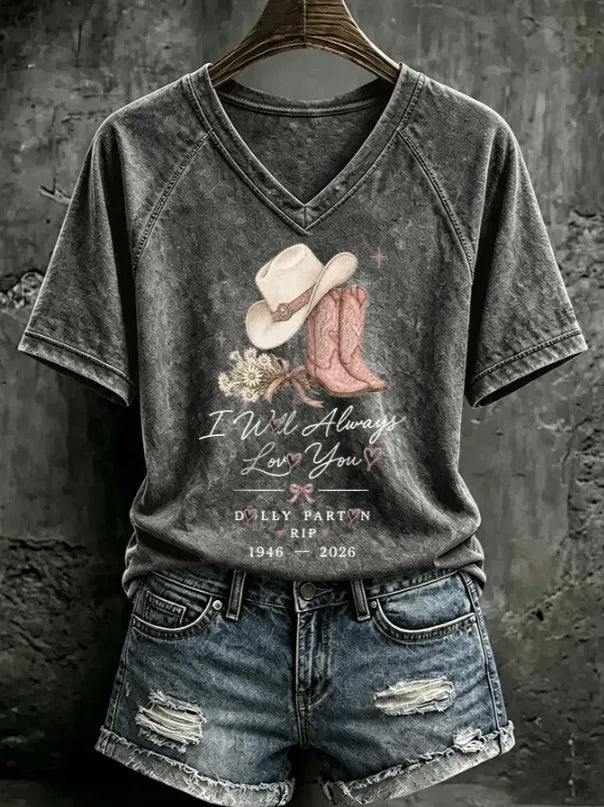 Women'S Country Music Printed Casual T-Shirt