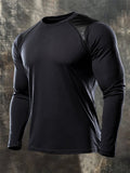 Men's Vintage-Style Comfortable Cotton Panel T-Shirt