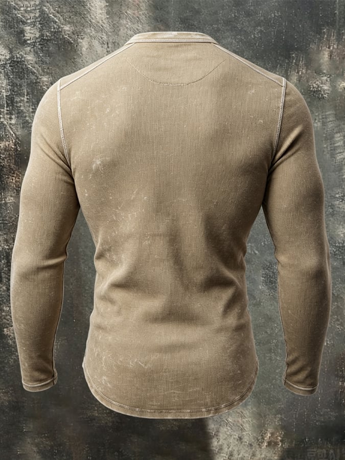 Men's Vintage Comfortable Henley T-Shirt