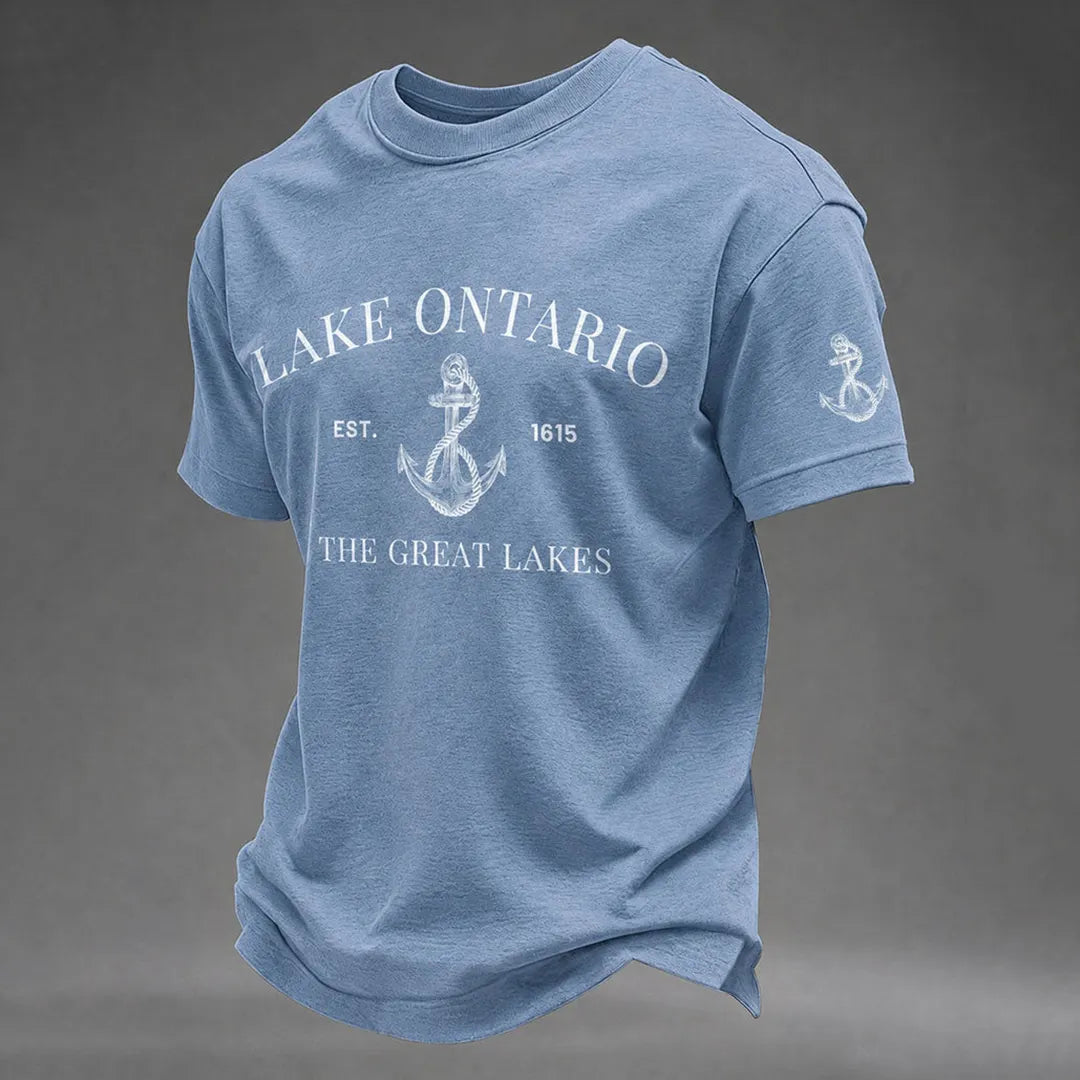 Men's Lake Ontario Printed Casual T-shirt