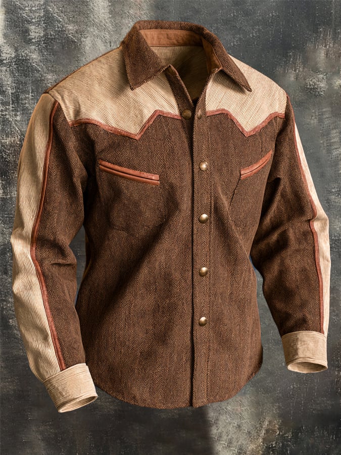 Men's Vintage Corduroy Western Shirt