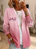 Women'S Commemorative Printed Knit Cardigan