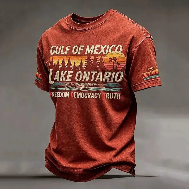 Men's Lake Ontario Printed Short Sleeve T-shirt