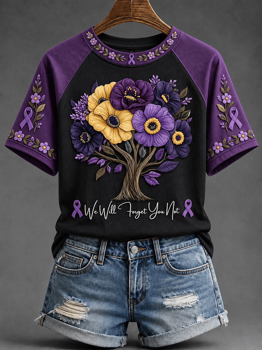 Women's Alzheimer's Disease One Day At A Time Print Top